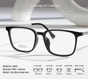 منتج جديد من النظارات Tr90 إطارات بصرية نظارات تيتانيوم فاخرة عالية الجودة F6603 نظارات أنيقة - Product Image 2