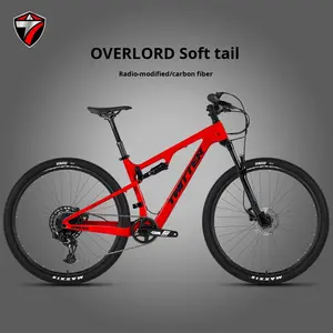 Vélo de montagne en fibre de carbone OVERLORD Soft Tail Double Suspension Absorption des chocs AM Vélo tout-terrain électrique 12 vitesses - Product Image 3