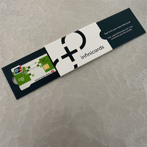 Infinicards Customizable Drawer <b>Box</b> With QR Code For Business Membership Cards 300G Corrugated Board UV Coating - Product Image 4