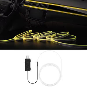 แถบไฟ LED แบบ USB RGB ที่มองไม่เห็น <span class=keywords><strong>S4U</strong></span> สภาพ4เมตรชุดโคมไฟใยแก้วนำแสงภายในรถใหม่ - Product Image 1