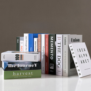 Modern Style Fancy Fashion Book Shaped Box Decoration Model Hard Cover Hollow Decorative Book Shaped Boxes