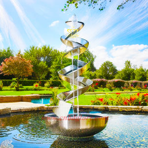 Fontaine en acier inoxydable Caractéristique de l'eau <span class=keywords><strong>Paysage</strong></span> Sculpture Décor Mode Métal Artisanat Ornement de Noël Technique de soudage - Product Image 1