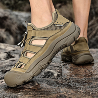 Sandales décontractées d'été pour hommes, vente en gros d'usine, chaussures de randonnée et de marche aquatique d'extérieur, sandales de sport à bout fermé, respirantes et ajourées