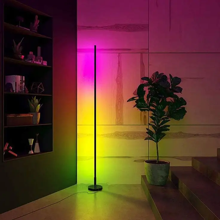 إضاءة CL فاخرة بتحكم ذكي ديكور منزلي مصباح أرضي حديث لغرفة المعيشة وغرفة النوم وغرفة الألعاب