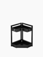 Étagère d'angle pliable en métal à 3 niveaux Coovens, moderne et compacte, pour comptoir de cuisine, pour bouteilles et bocaux d'épices, garde-manger