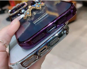 Nouvelle mode filles <span class=keywords><strong>coque</strong></span> de téléphone pour <span class=keywords><strong>iPhone</strong></span> <span class=keywords><strong>13</strong></span> 14 15 pro max <span class=keywords><strong>avec</strong></span> film d'objectif miroir créatif transparent protection brillance bling shell - Product Image 2