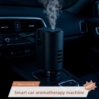 Diffuseur d'arômes pour voiture, diffuseur d'huiles essentielles, brumisateur automatique, diffuseur d'air intelligent pour voiture en métal, rechargeable