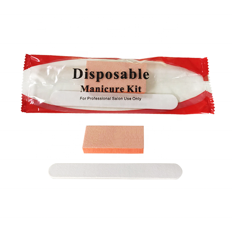 Jetable ensemble de manucure pour le salon de clou tampon à ongles et lime à ongles kit 300 Ensembles/carton