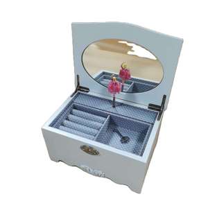 Nouvelle boîte à musique de luxe rose sur mesure avec serrure pour collection de bijoux (colliers, boucles d'oreilles, bracelets, bagues) pour femmes et filles - Product Image 4