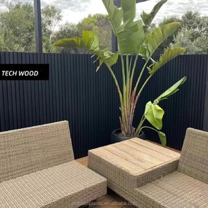 Revestimiento de Paneles de Pared de Madera Compuesta WPC Modernos con Rayas, Resistentes a la Humedad, Impermeables y Antimoho para Uso en Interiores/Exteriores - Product Image 5