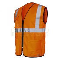 Gilet de sécurité HI avec fermeture éclair, respirant, réglable, avec flash LED, logo personnalisable, en coton, nylon, polyester, Oxford - Product Image 1