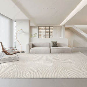 พรมปูพื้นทรงเรขาคณิตสไตล์ฝรั่งเศส รูปทรงสี่เหลี่ยมผืนผ้า กันลื่น สำหรับห้องนั่งเล่น ใช้ในบ้าน ลายที่ 1 ลายที่ 2 ลายที่ 3 ลายที่ 4 - Product Image 5