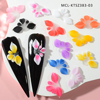 Kawaii-Breloques en résine pour Nail Art, 24 pièces, boîte de fleurs colorées faites à la main, Vietnam, 5D, conception 3D