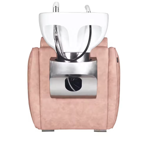 Fauteuil de lavage rétro vert pour petits salons de coiffure avec dispositif de pulvérisation d'eau, réglable et personnalisable, lit de lavage, chaise de barbier pour salon - Product Image 4