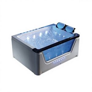 Bañera doble moderna para parejas de celebridades de Internet, temperatura constante, vista al mar, vidrio, cascada, masaje, características de seguridad antideslizantes - Product Image 1