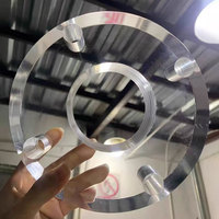 Disque rond en acrylique CNC personnalisé avec bride pour équipement d'automatisation de laboratoire