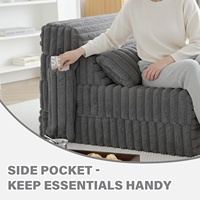 Kompatibles Amerikanisches Multifunktionales Klappbares Sofabett Einzelgröße mit Stauraum für Erwachsene Plüsch Wohnzimmer