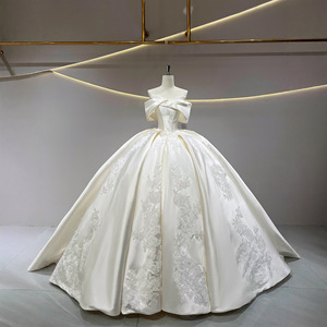 S2114N Nouvelle Collection <span class=keywords><strong>Hiver</strong></span> 2026 Style Français Qualité Supérieure Haute Couture <span class=keywords><strong>Robe</strong></span> de Mariée Longue en Dentelle 100% Coton Coupe A-Line - Product Image 4