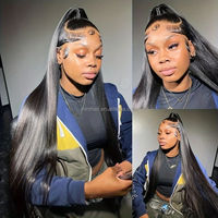 Perruques Lace Front 13x6 Deep Wave en Cheveux Vierges Remy Vietnamiens et Indiens, Sans Colle, HD Transparent, Double Drawn, avec Baby Hair