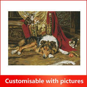 Kits de punto de cruz con estampado de <span class=keywords><strong>pastor</strong></span> alemán NKF, juegos de bordado para decoración del hogar, Kit de ganchillo - Product Image 2