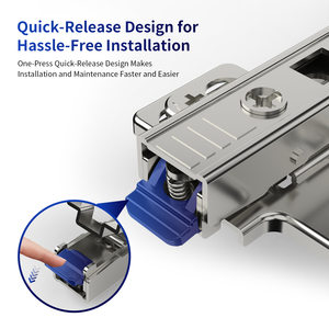 Bisagras Ocultas para Puertas de Armario Filta 4D Ajustables, Cierre Suave, 105 Grados, Bisagras para Armario sin Marco - Product Image 3