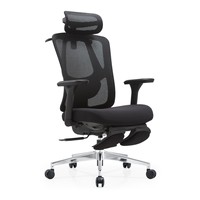 Fauteuil de direction ergonomique moderne avec repose-pieds rétractable et dossier réglable en nylon pour les zones de repos d'entreprise