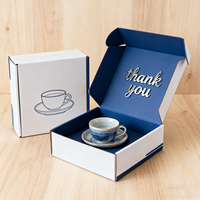Boîte-cadeau de luxe pour tasse à thé et soucoupe, emballage en carton, service à thé, présentation, conception personnalisée, boîte d'expédition pour café