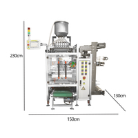 Machine d'emballage de liquides pour savon liquide, ketchup, sauce soja, huile de cuisson, sauce chili, mayonnaise, scellage 4 côtés, 6 lignes