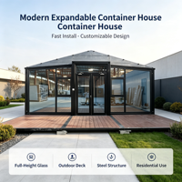 Cabane préfabriquée de 30 pieds, maison-conteneur moderne pour villa, utilisation extérieure, mini-maison, étanche, ignifuge, extensible, garantie 5 ans
