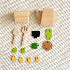 Ensemble de jouets de jardin en bois, blocs de construction à arroser, puzzle, outils éducatifs Montessori pour bébés de 0 à 24 mois - Product Image 2