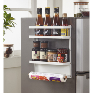 Estante <span class=keywords><strong>de</strong></span> Especias Magnético <span class=keywords><strong>de</strong></span> Tres Niveles, Plegable, Portátil, <span class=keywords><strong>de</strong></span> Acero al Carbono, para Montar en la Pared, Organización <span class=keywords><strong>de</strong></span> Almacenamiento para Cocina, Ahorro <span class=keywords><strong>de</strong></span> Espacio en el Refrigerador - Product Image 4