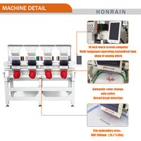 Machine à broder automatique informatisée HONRAIN, 12/15 aiguilles, 4 têtes, avec WIFI, dernière génération, fabriquée en Chine