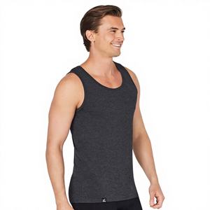 Breathable Custom Mesh <b>Tank</b> <b>Top</b> <b>Men</b> 100% Cotton Material Quick Dry Eco-Friendly Solid Black High Street Style 220g <b>Tank</b> <b>Tops</b> - Product Image 1