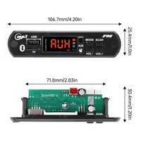 Placa Amplificadora 2x40W con Bluetooth para Auto, Decodificador MP3 con Llamadas Manos Libres, Modelo DC7V-26V
