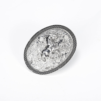 Boucle de ceinture vintage en alliage de zinc style Western Cowboy, motif lettre gravé sur mesure, métal durable pour ceintures, modèle BFY004, aiguille