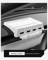 Boîte de rangement sous le siège pour Tesla Model 3/Y, console centrale de luxe, imperméable, personnalisable, en silicone TPEABS, accessoire intérieur