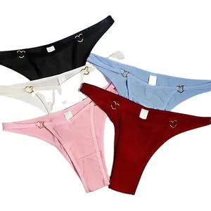 2023 New Arrivals Sexy Tanga Low-rise Solid Thong XS S M L Panties Breathable Underwear For Women
