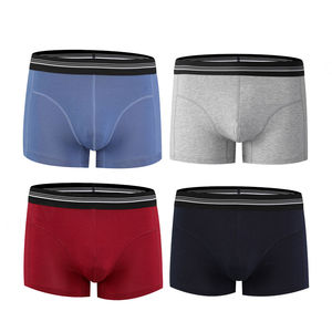 Fabricante de media altura sin costuras 95% algodón 5% spandex Boxer Ropa interior para hombre Boxer para hombre con logotipo personalizado - Product Image 2
