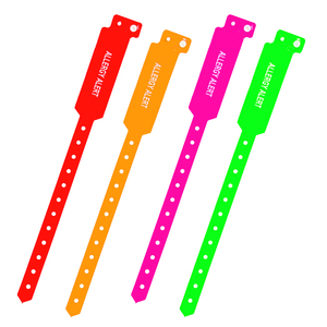 RIsenmed Bracelet d'alerte d'urgence de vente chaude rouge avec des <span class=keywords><strong>mots</strong></span> d'alerte Bracelet d'identification d'alerte médicale de forme large - Product Image 1