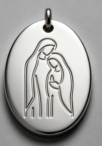Portachiavi all'ingrosso personalizzato in metallo con ciondolo piccolo della Vergine Maria cattolica, medaglia miracolosa religiosa, per Capodanno e Festa Nazionale - Product Image 6