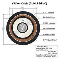AL/XLPE/PVC Aluminium-Leiterkabel XLPE-Isolierung PVC-Mantel 4x50mm2 0,6 1kV Energieübertragung