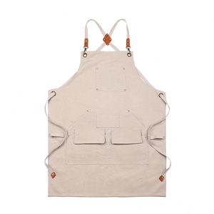 Delantal de Trabajo Extra Grande y Resistente Personalizado con Bordado de Logotipo, para Peluquería, Maquillaje y Ropa de Trabajo con Múltiples Bolsillos - Product Image 1