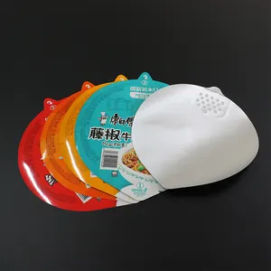 Cheap Custom Easy Tear Pour Water Die Cut Aluminum Foil Instant Noodle Lid For PS Cup
