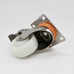 SS 304 Edelstahl Lenk rollen 75 100 125 150mm PU Gummi Nylon Optionen - Product Image 6