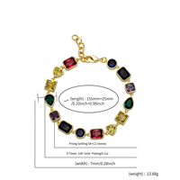 Bijoux rétro à la mode DIY vintage 18K Glod bijoux en diamant colorés cultivés en laboratoire pour femmes filles