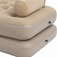 Sofá Inflable Plegable de PVC, Sofá de Aire Portátil, Cama de Aire, Silla, Colchón de Aire con Bomba Integrada, Canapé Gonflable