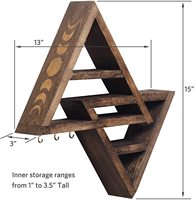 Rak dinding kayu poles warna alami modern, buatan tangan, dapat dikustomisasi, tema cinta, dekorasi rumah pernikahan, tempat bunga