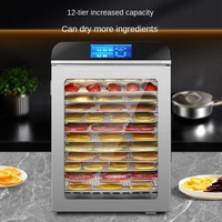 Déshydrateur intelligent pour fruits et légumes, usage domestique et commercial, automatique, 800W, 110/220V, acier inoxydable