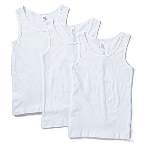 <b>Men's</b> Cotton Knitted Tank Tops Solid Color O-Neck Sleeveless Casual <b>Vest</b> Black Gray Olive <b>White</b> - Product Image 2