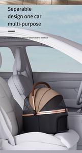 Современная роскошная разборная складная металлическая коляска для домашних животных, многофункциональная сумка, сверхлегкая, портативная, для кошек, собак и всех видов домашних животных - Product Image 6